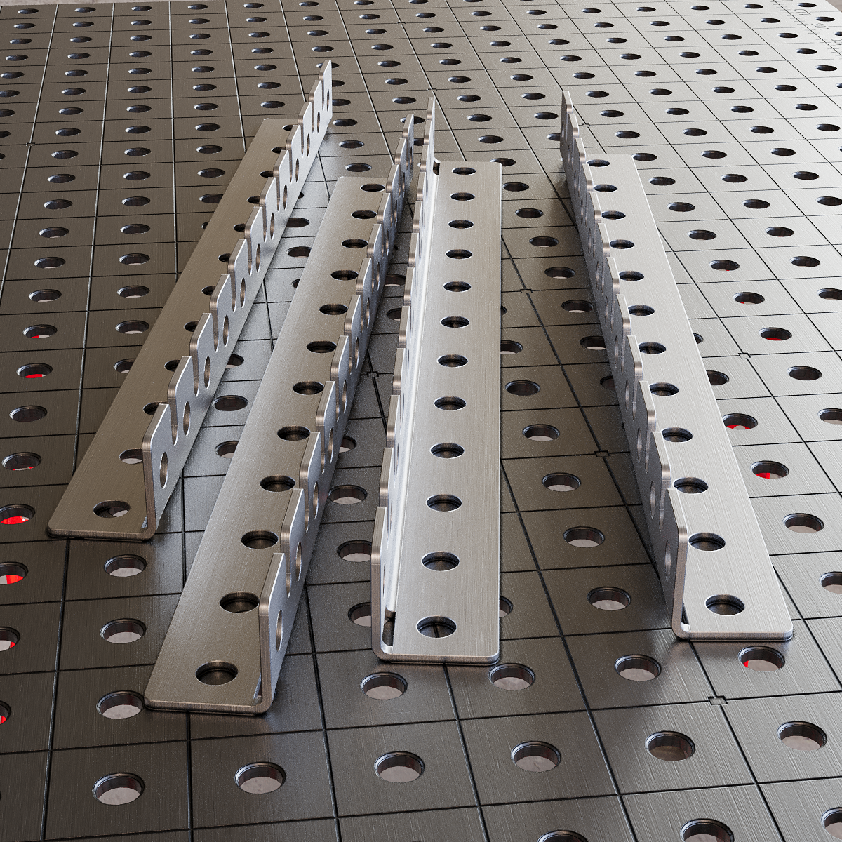 Perforated metal angle 590x50x50 4 mm