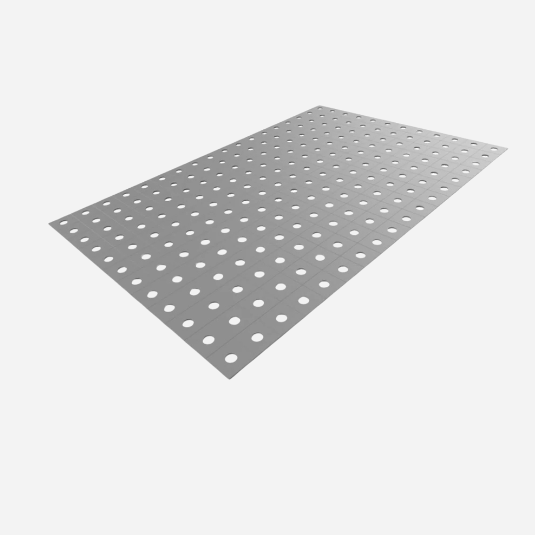 Perforerad rostfri stålplatta 900x600 1mm för svetsbord