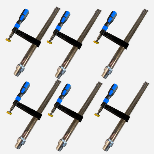 6-delat fästklämma 120x300 Ø28 Set